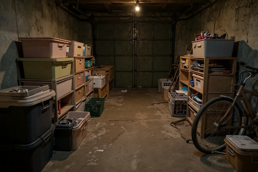 Vision Preview render: the same garage, organized and finished